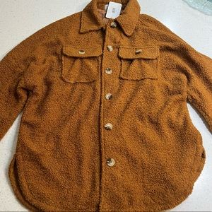 Golden Grace loose fit butterscotch colored shacket